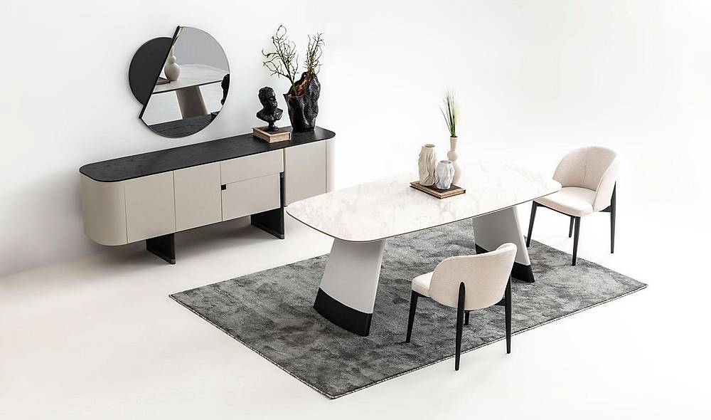 Penora Dining Room - Gray - Black