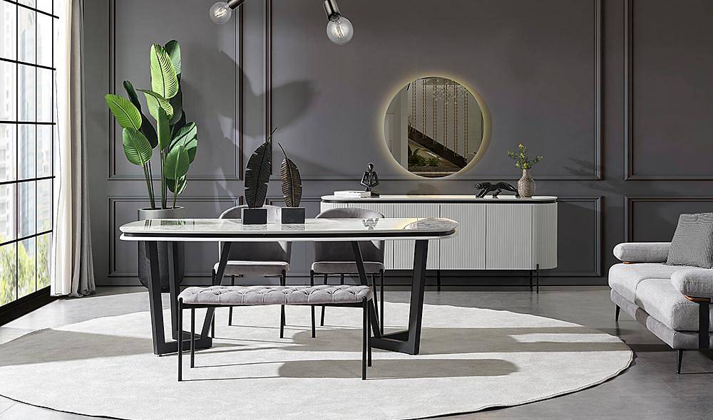 Mood Gray - Marble Dining Room