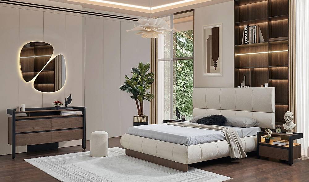 Bologna Base Bedroom - Walnut