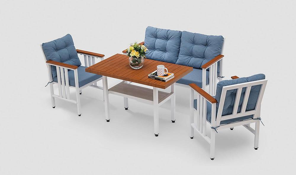 Alexis Garden Sofa Set - Blue