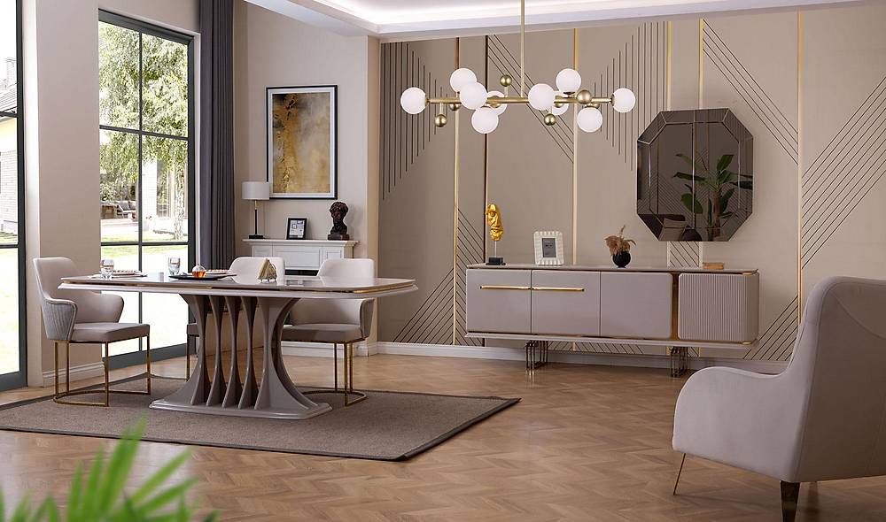 Farya New Dining Room - Gold