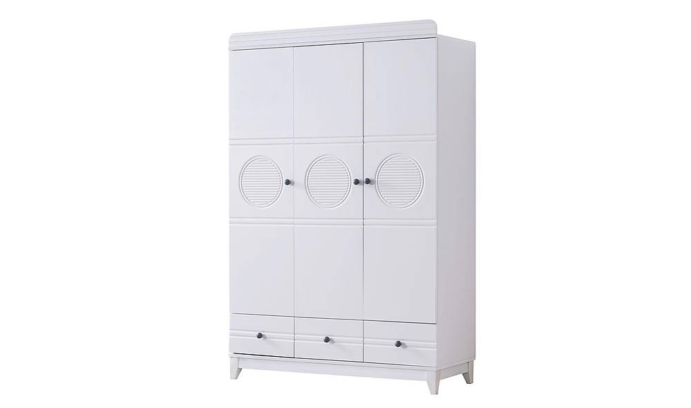 Momo 3 Door Wardrobe - Gray