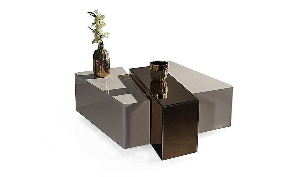 Tiana Tv Unit - Gold - Fireplace