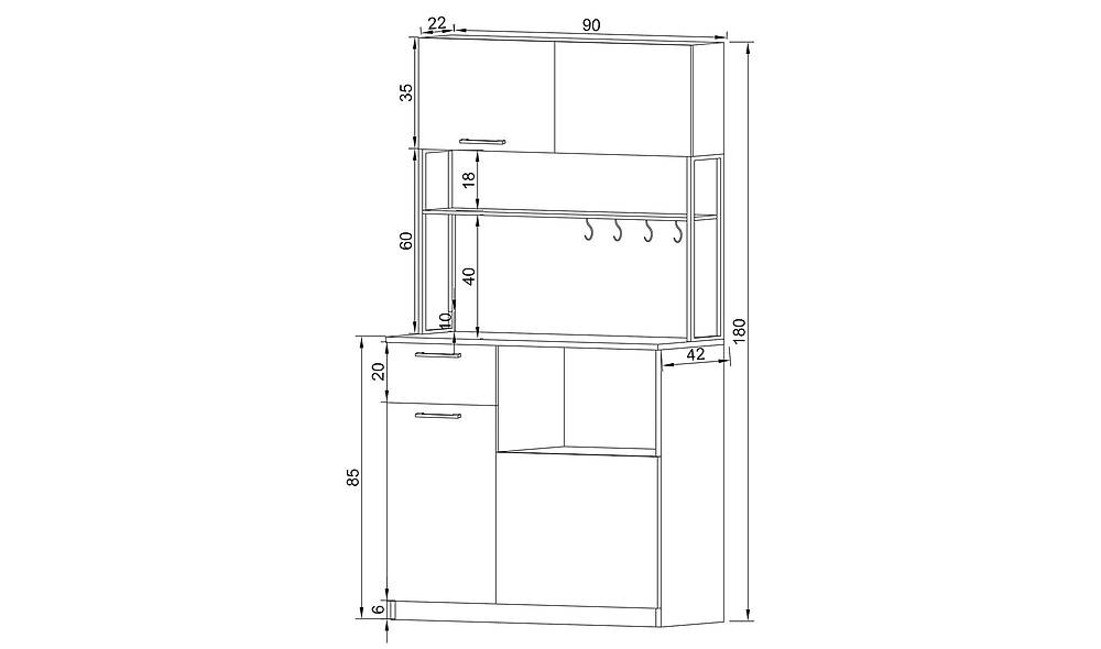 Volero Coffee Corner - Oak - Double