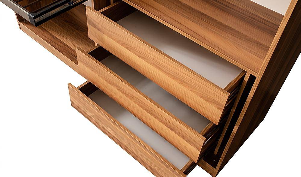 Mood Walnut Corner Wardrobe