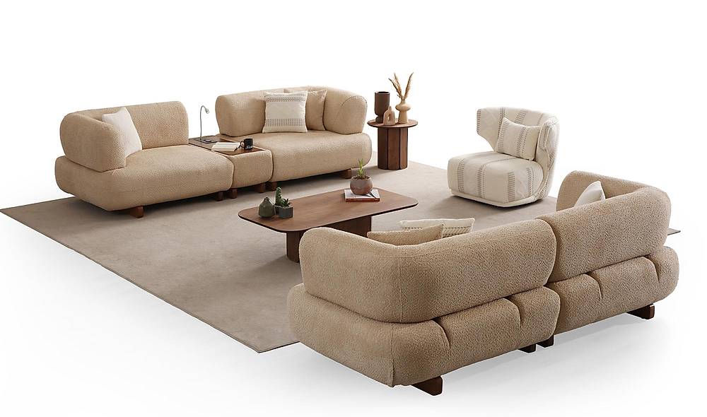 Brown Sofa Set - Premium