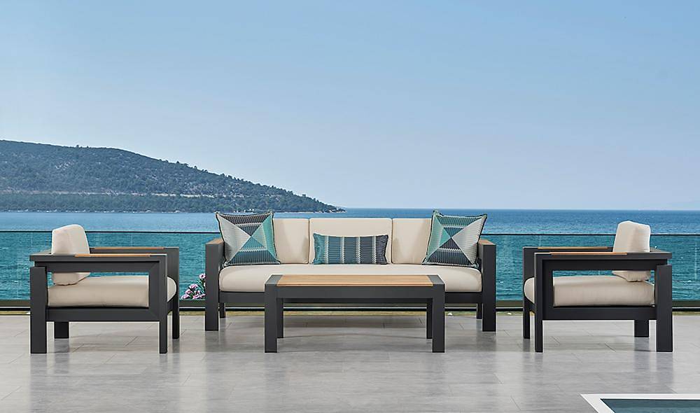 Rosalina Anthracite Garden Sofa Set