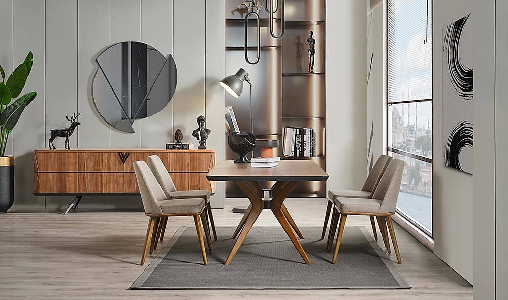 Hisar Dining Room - Walnut