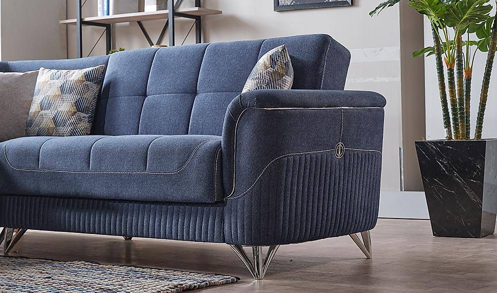 Okyanus Corner Set with Metal Design