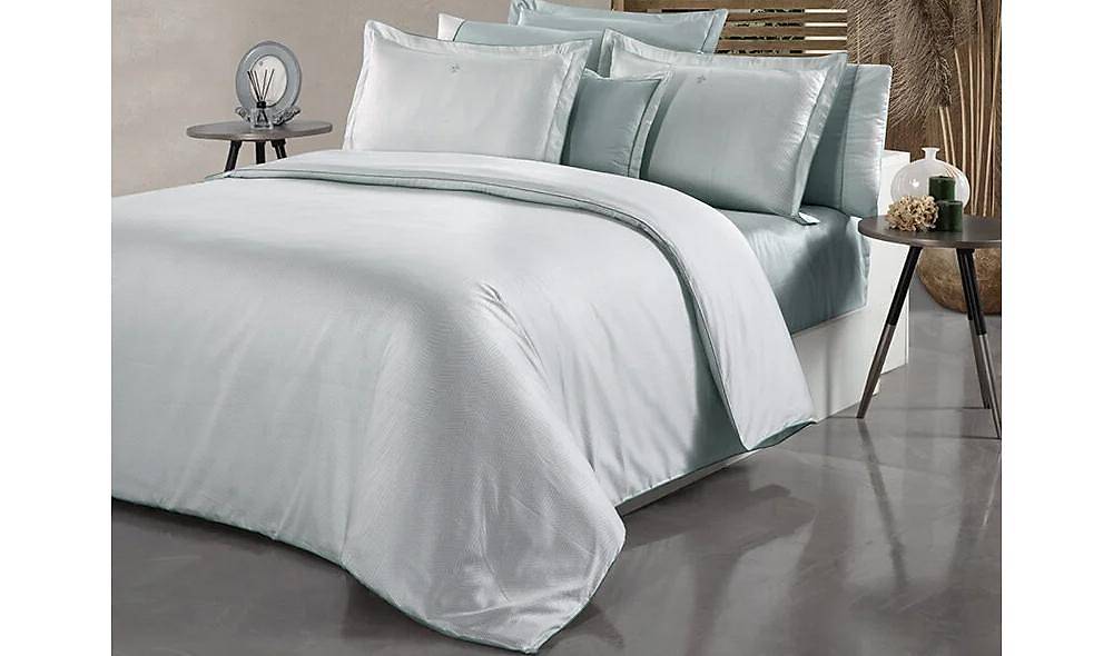 Yatsan Maison Herringbone Duvet Cover Set - Green
