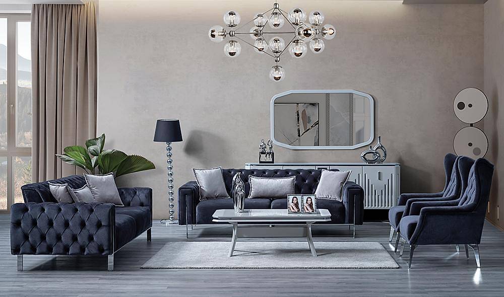 Solo Silver Salon Takımı CaddeYıldız Mobilya