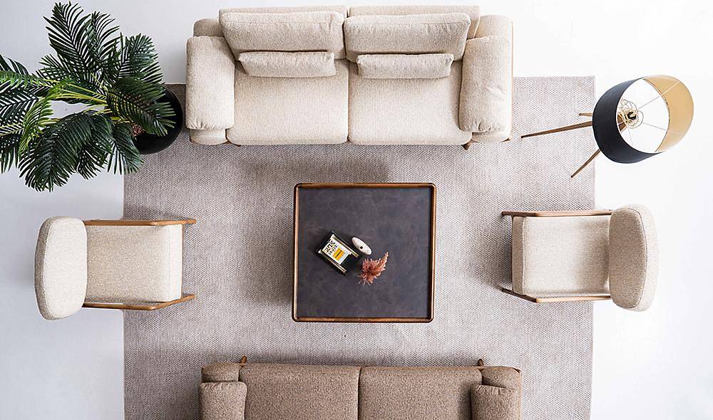Almeda Sofa Set - Brown