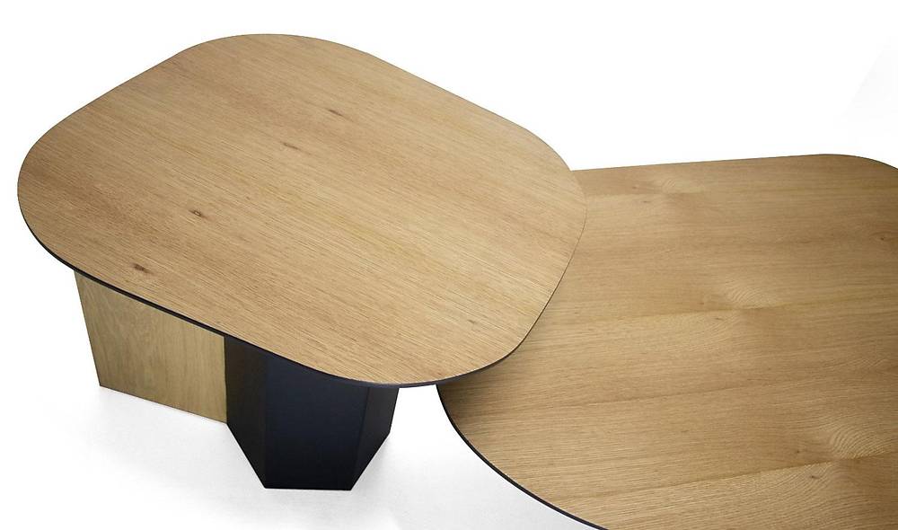 Carpet Coffee Table Set - Oak