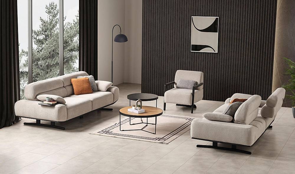 Aldo Sofa Set - Black