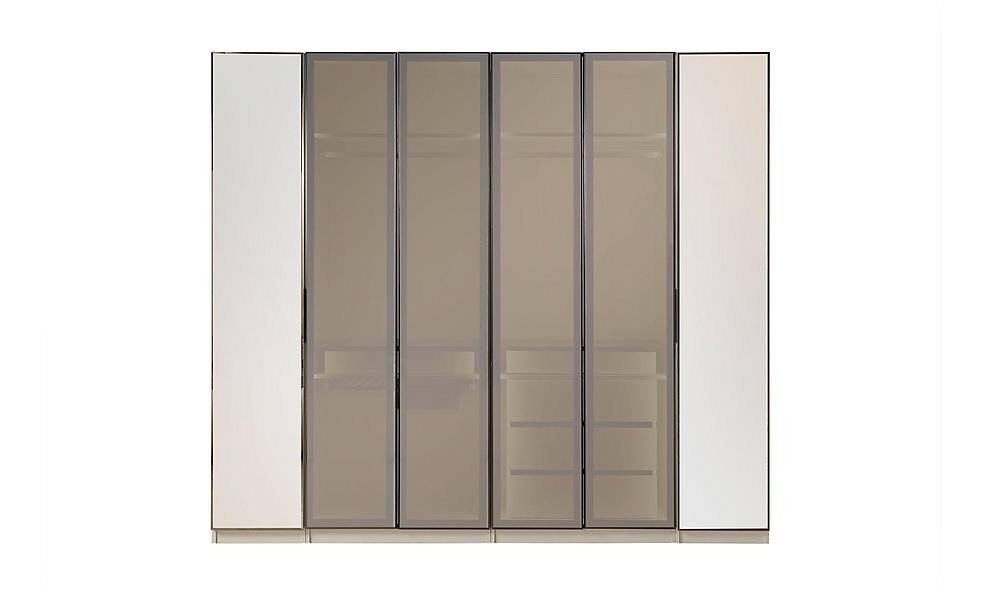 Cardiff 6 Door Wardrobe - Mirror Lid