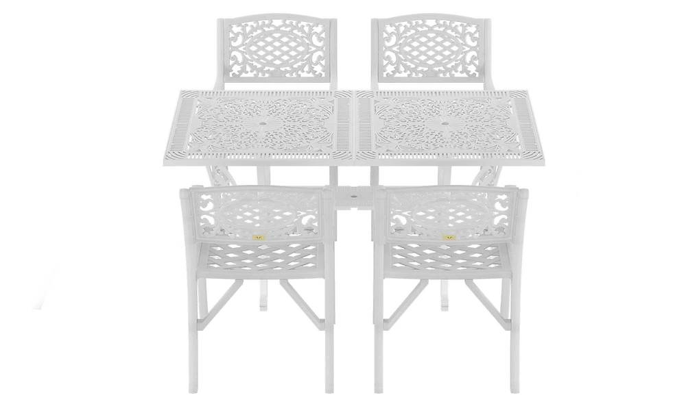 Poli Garden Table Set - White