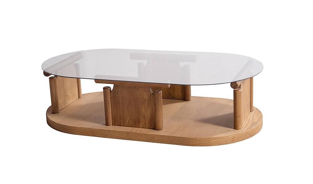 Bitez Coffee Table - Ellipse - Oak