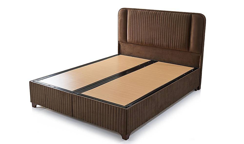 Plato Base + Headboard - Dark Brown