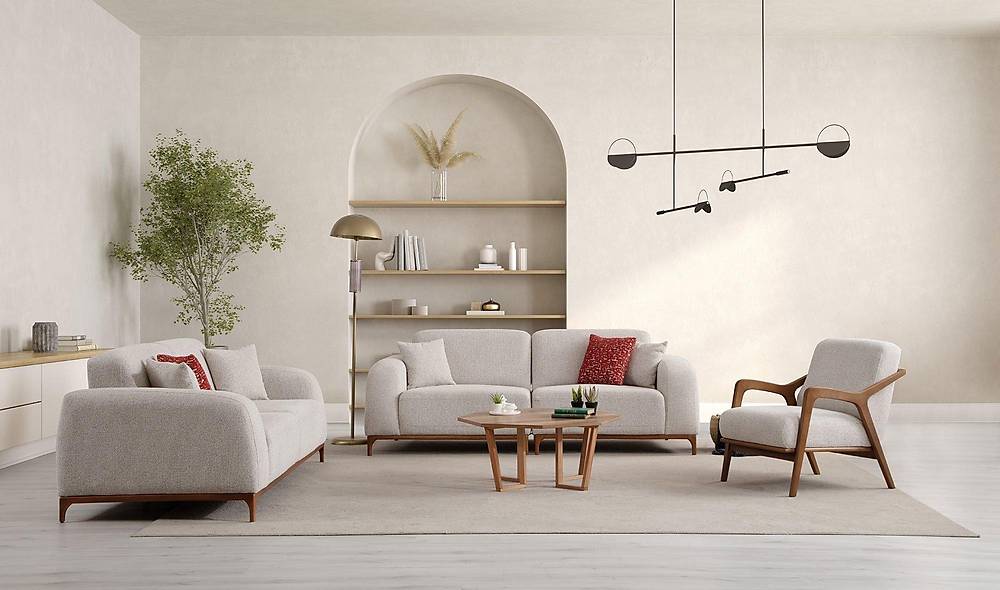 Kappa Sofa Set - Cream