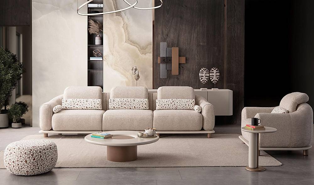 Rozy Sofa Set - Cream