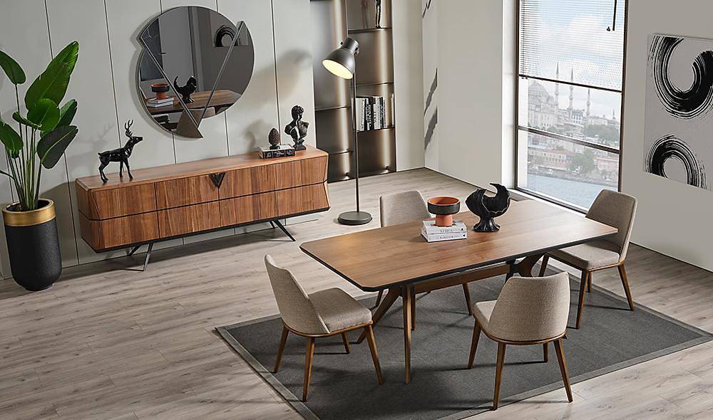 Hisar Dining Room - Walnut