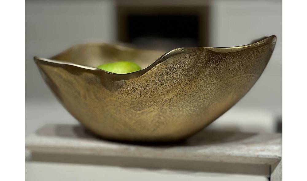 Gold Wavy Decorative Bowl