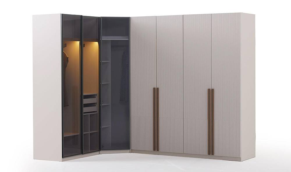 Fox Bedroom with Base - Corner Wardrobe