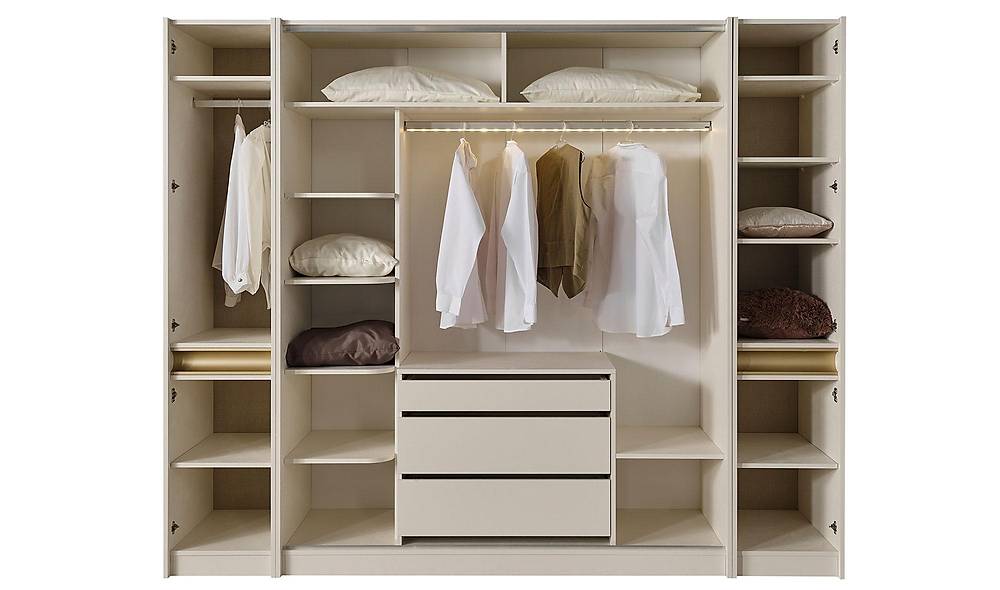 Hennes 6 Door Wardrobe - Mirrored