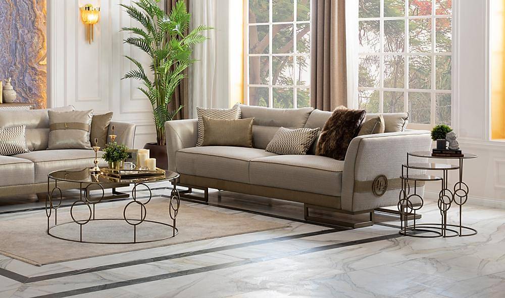 Visage Living Room Set Gray