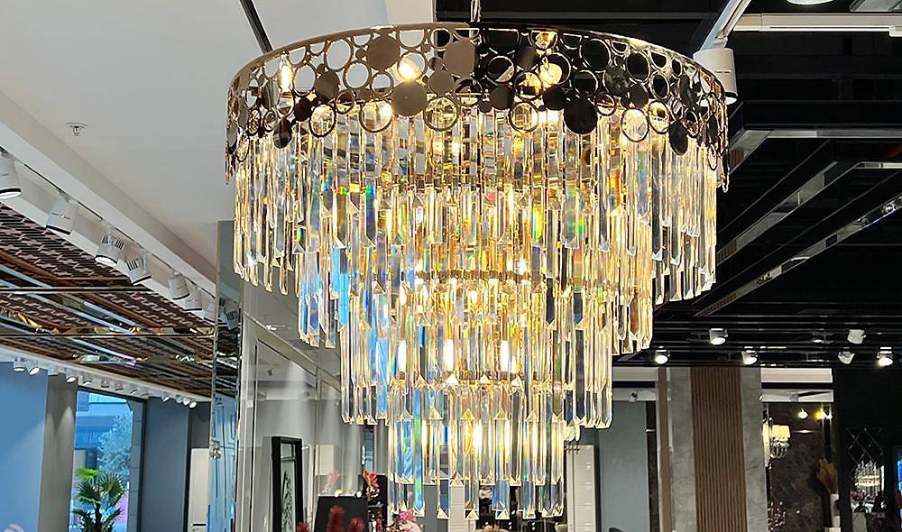 Crystal Gold Pendant Chandelier