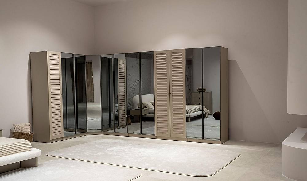 Latte Wardrobe - Corner Wardrobe