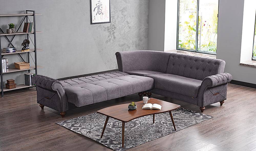 Karia Corner Set with Metal Design
