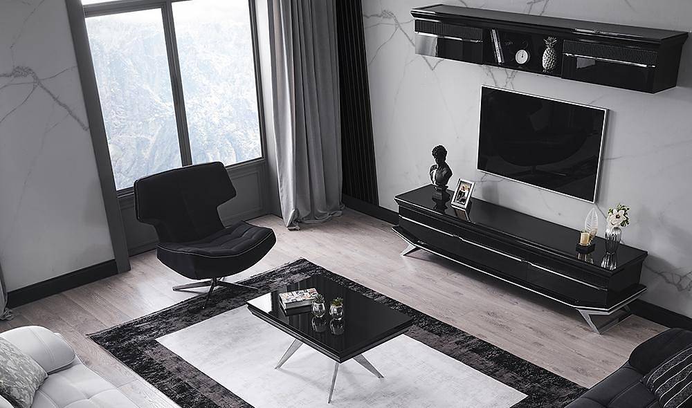 Clara Black Silver Dining Room