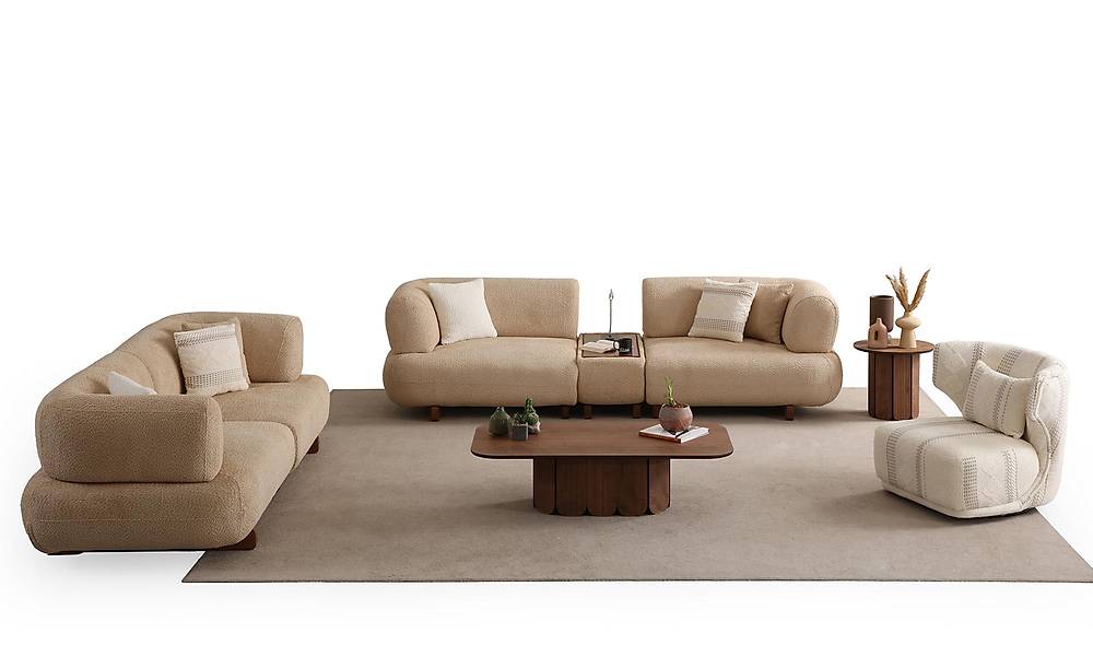 Brown Sofa Set - Premium