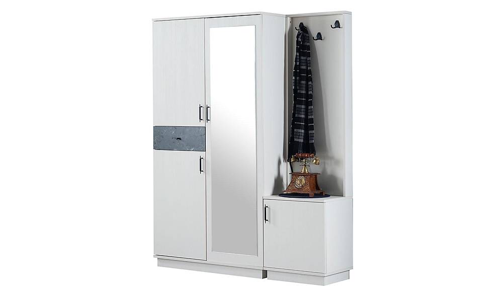 Craft Coat Rack - 3 Door - White