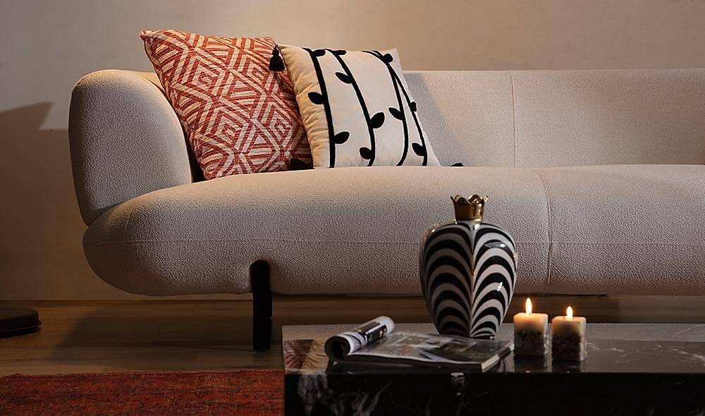 Brown Sofa - Cream