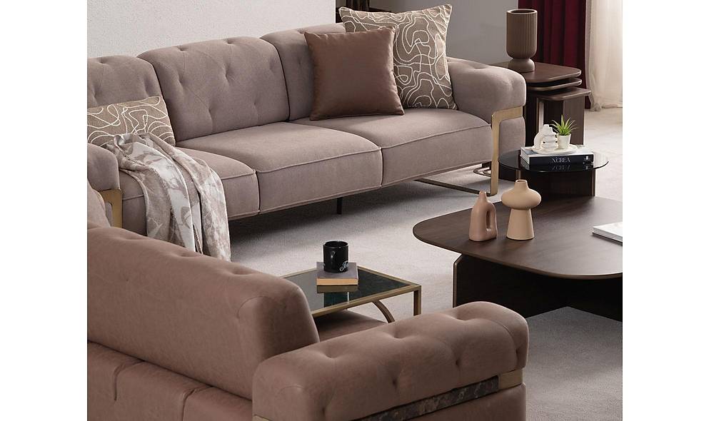 Almoda Sofa Set - Brown