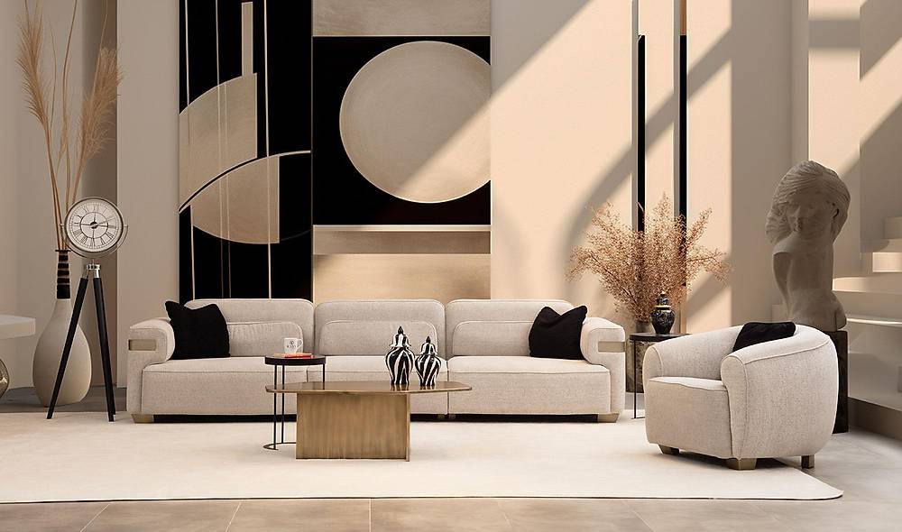 Lanika Sofa Set - Cream