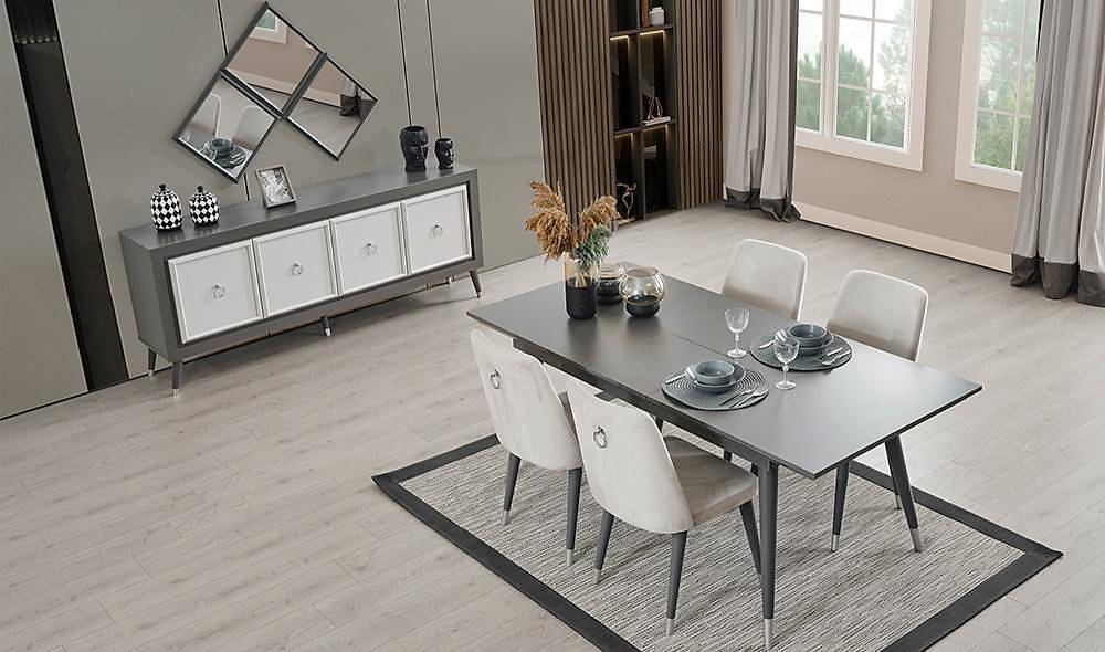 �zmit Gray Dining Room