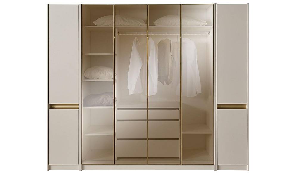 Hennes 6 Door Wardrobe - Reflected