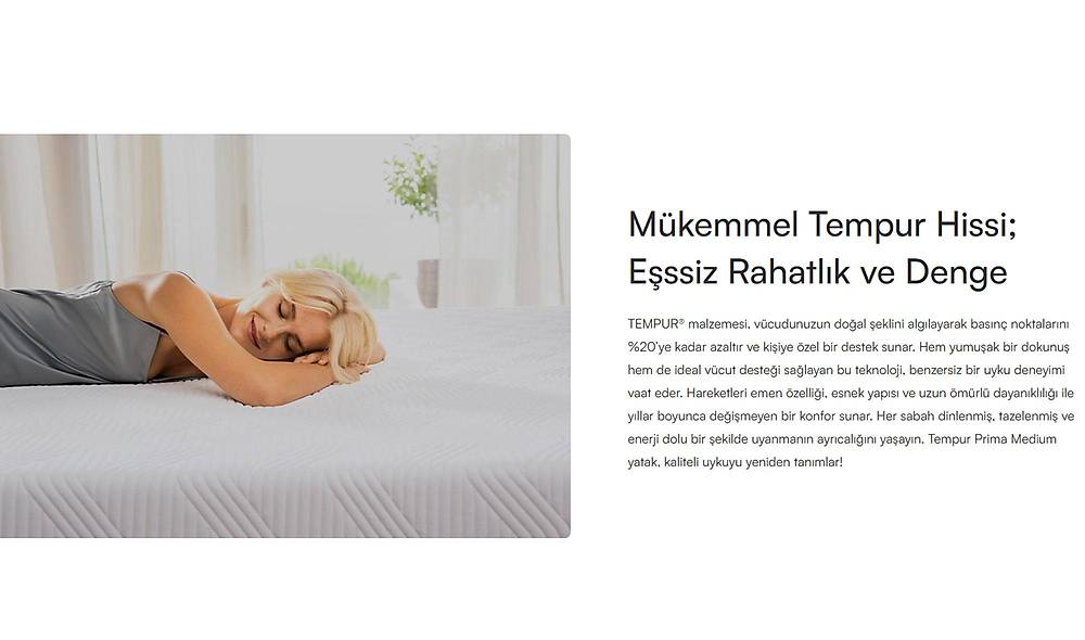 Yatsan Tempur Prima Medium Bed