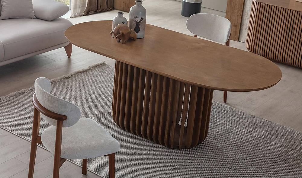 Netha Dining Table Set - Walnut