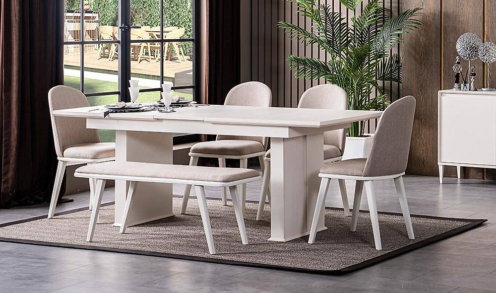 Montana Dining Table Set - Moonstone