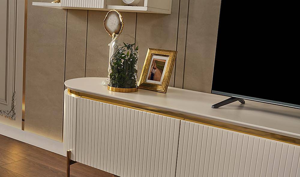 Mood Ecru Gold Tv Unit