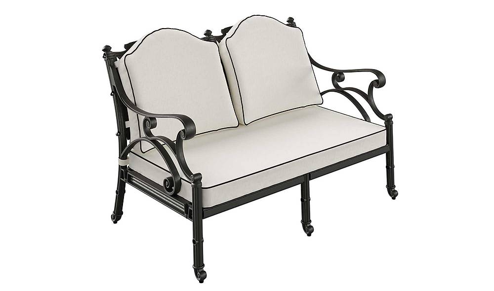 Melani Double Garden Sofa - Black