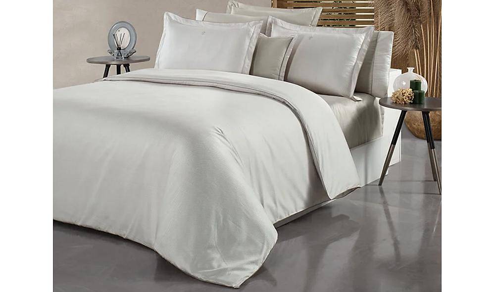 Yatsan Maison Herringbone Duvet Cover Set - Beige
