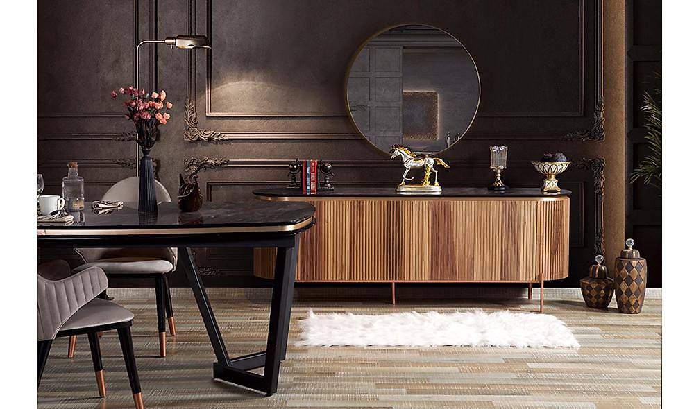 Mood Walnut Bronze Dining Room