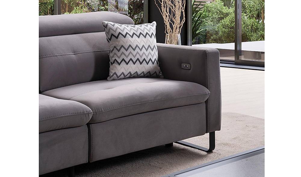 Alissa Sofa Set With Motor - Gray