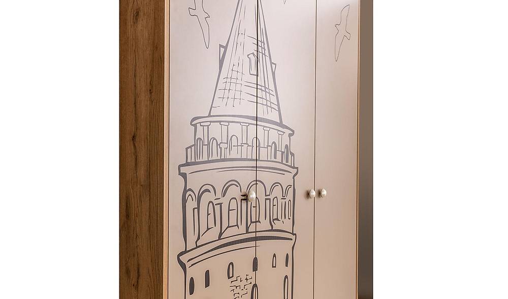 Açelya 3 Door Wardrobe