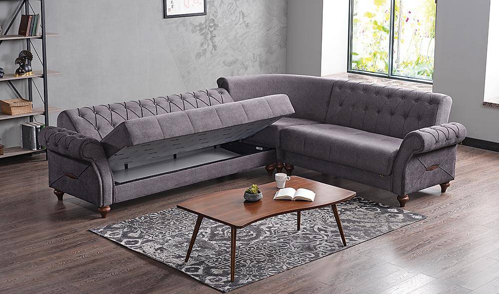 Karia Corner Set with Metal Design